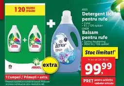 Lidl ARIEL Detergent lichid pentru rufe , LENOR Balsam pentru rufe Ofertă