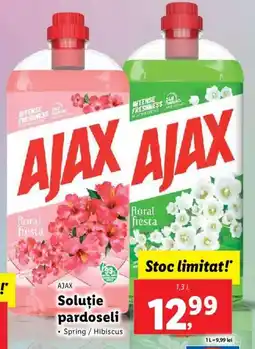 Lidl AJAX Soluţie pardoseli Ofertă