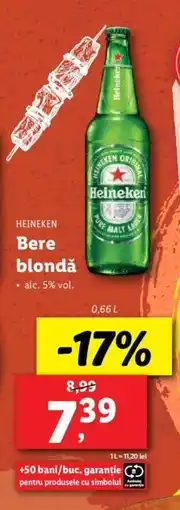 Lidl HEINEKEN Bere blondǎ Ofertă