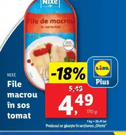 Lidl NIXE File macrou în sos tomat Ofertă