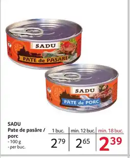 Selgros SADU Pate de pasăre / porc Ofertă