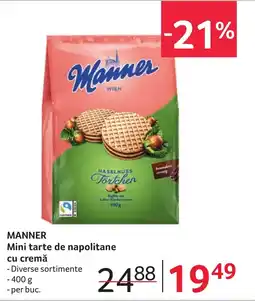 Selgros MANNER Mini tarte de napolitane cu cremă Ofertă