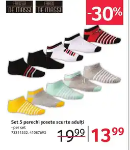 Selgros Set 5 perechi șosete scurte adulți Ofertă