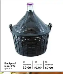 Selgros Damigeană în coș PVC Ofertă