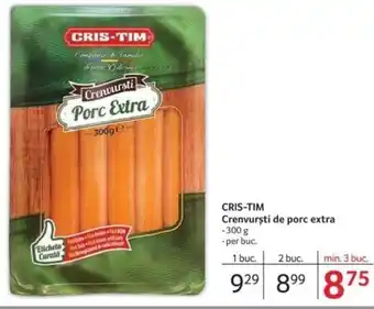Selgros CRIS-TIM Crenvursti de porc extra Ofertă