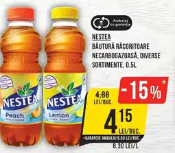 Mega Image NESTEA BĂUTURĂ RĂCORITOARE NECARBOGAZOASĂ, DIVERSE SORTIMENTE, 0.5L Ofertă