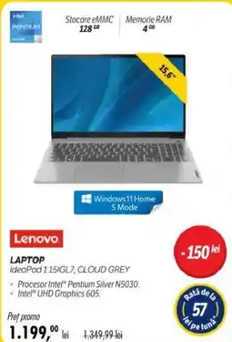 LAPTOP IdeaPad 115IGL7, CLOUD GREY