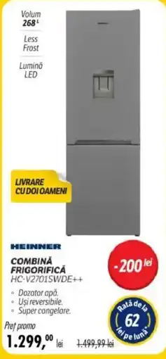 Flanco HEINNER COMBINA FRIGORIFICA HC-V2701SWDE++ Ofertă