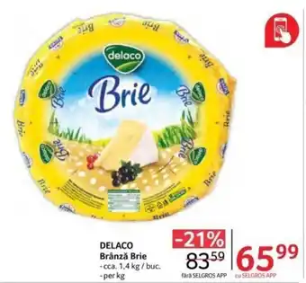 Selgros DELACO Brânză Brie Ofertă