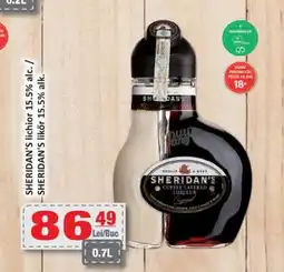 SHERIDAN'S lichior 15.5% alc.
