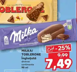 Kaufland MILKA/ TOBLERONE Îngheţată Ofertă