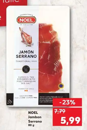 Kaufland NOEL Jambon Serrano 80 g Ofertă