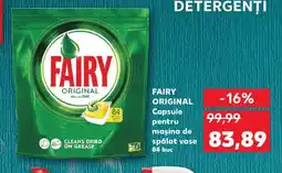 Kaufland FAIRY ORIGINAL Capsule pentru maşina de spălat vase Ofertă