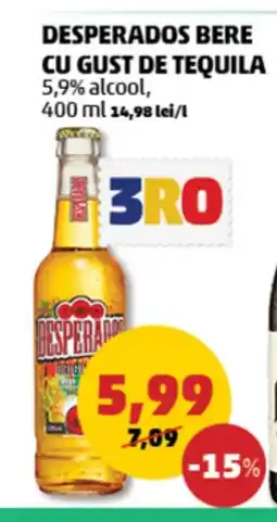 DESPERADOS BERE CU GUST DE TEQUILA 5,9% alcool, 400 ml