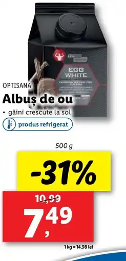 Lidl OPTISANA Albus de ou Ofertă