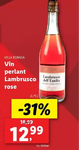 Lidl VILLA BONAGA Vin perlant Lambrusco rose Ofertă