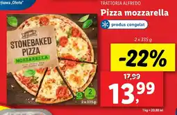 Lidl TRATTORIA ALFREDO Pizza mozzarella Ofertă