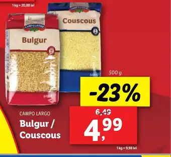 Lidl CAMPO LARGO Bulgur / Couscous Ofertă