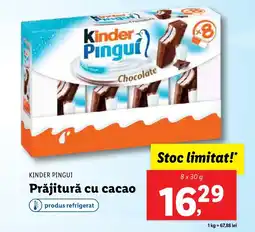 Lidl KINDER PINGUI Prăjitură cu cacao Ofertă