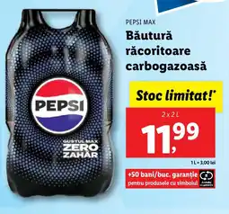 Lidl PEPSI MAX Băutură răcoritoare carbogazoasă Ofertă