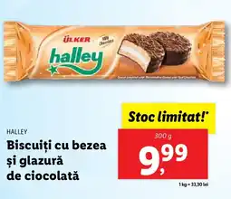 Lidl HALLEY Biscuiți cu bezea şi glazurǎ de ciocolată Ofertă