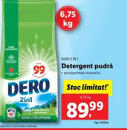 DERO 2 ÎN 1 Detergent pudră