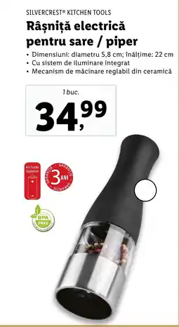 Lidl SILVERCREST® KITCHEN TOOLS Râşniţă electrică pentru sare/piper Ofertă