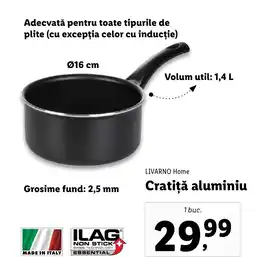 LIVARNO Home Cratiţă aluminiu
