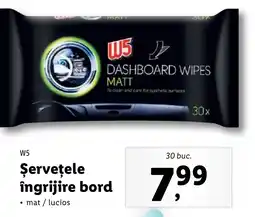 W5 Şerveţele îngrijire bord