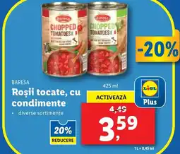 Lidl BARESA Roşii tocate, cu condimente Ofertă