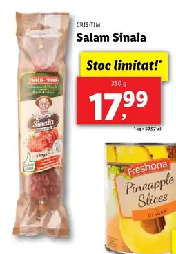 Lidl CRIS-TIM Salam Sinaia Ofertă