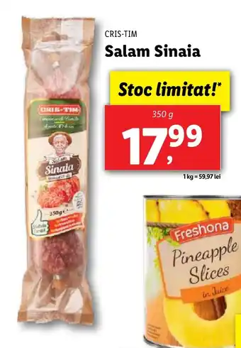 Lidl CRIS-TIM Salam Sinaia Ofertă