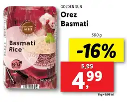 Lidl GOLDEN SUN Orez Basmati Ofertă