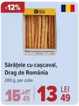 Carrefour Market Sărăţele cu caşcaval, Drag de România 200 g Ofertă
