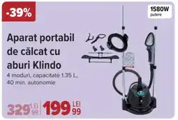 Carrefour Aparat portabil de călcat cu aburi Klindo Ofertă
