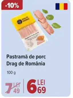 Carrefour Pastramă de porc Drag de România Ofertă