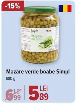 Carrefour Mazăre verde boabe Simpl Ofertă