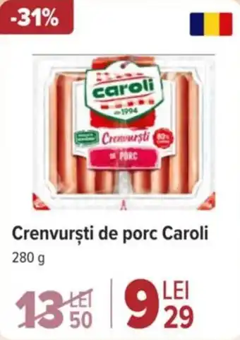 Carrefour Market Crenvursti de porc Caroli Ofertă