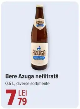 Carrefour Bere Azuga nefiltrată 0.5 L Ofertă