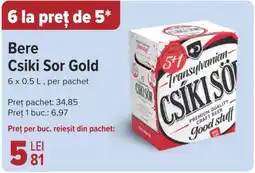 Carrefour Bere Csiki Sor Gold Ofertă