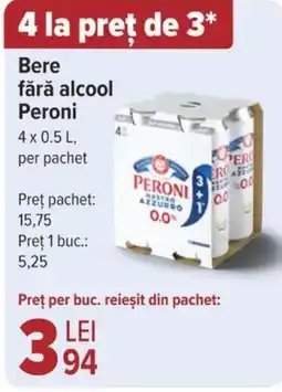 Carrefour Bere fără alcool Peroni Ofertă