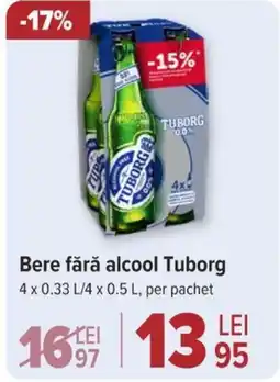 Carrefour Bere fără alcool Tuborg Ofertă