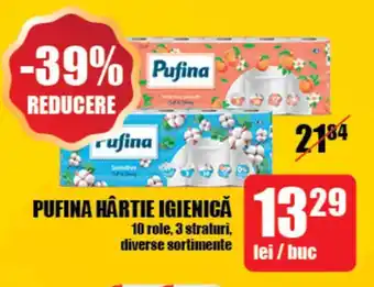 Auchan PUFINA HÂRTIE IGIENICĂ Ofertă