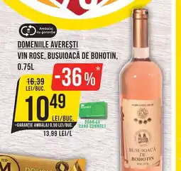 Mega Image DOMENIILE AVERESTI VIN ROSE, BUSUIOACĂ DE BOHOTIN, 0.75L. Ofertă