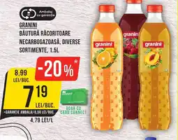Mega Image GRANINI BĂUTURĂ RĂCORITOARE NECARBOGAZOASĂ, DIVERSE SORTIMENTE, 1.5L Ofertă