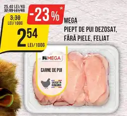 MEGA PIEPT DE PUI DEZOSAT, FĂRĂ PIELE, FELIAT