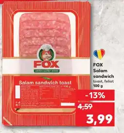 Kaufland FOX Salam sandwich Ofertă