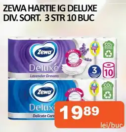Unicarm ZEWA HARTIE IG DELUXE DIV. SORT. 3 STR 10 BUC Ofertă