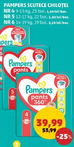 Penny PAMPERS SCUTECE CHILOTEL Ofertă