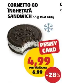 Penny CORNETTO GO ÎNGHEȚATĂ SANDWICH Ofertă